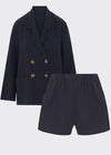 Ethically Made Navy Linen Suit With Shorts