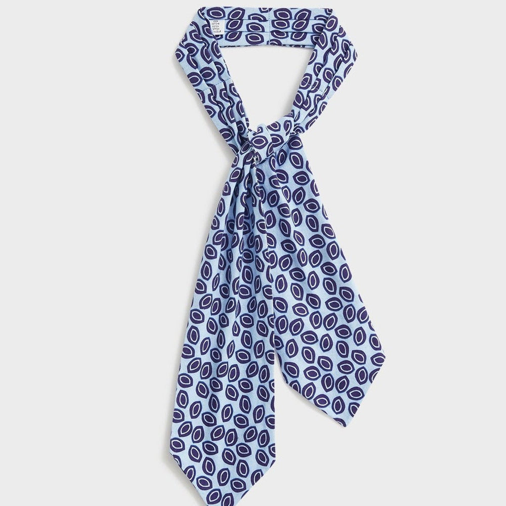 Geometric Blue Modern Cravat