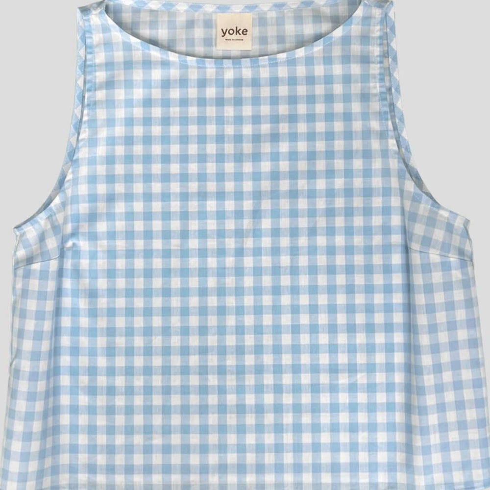 Gingham Cotton Tank Top