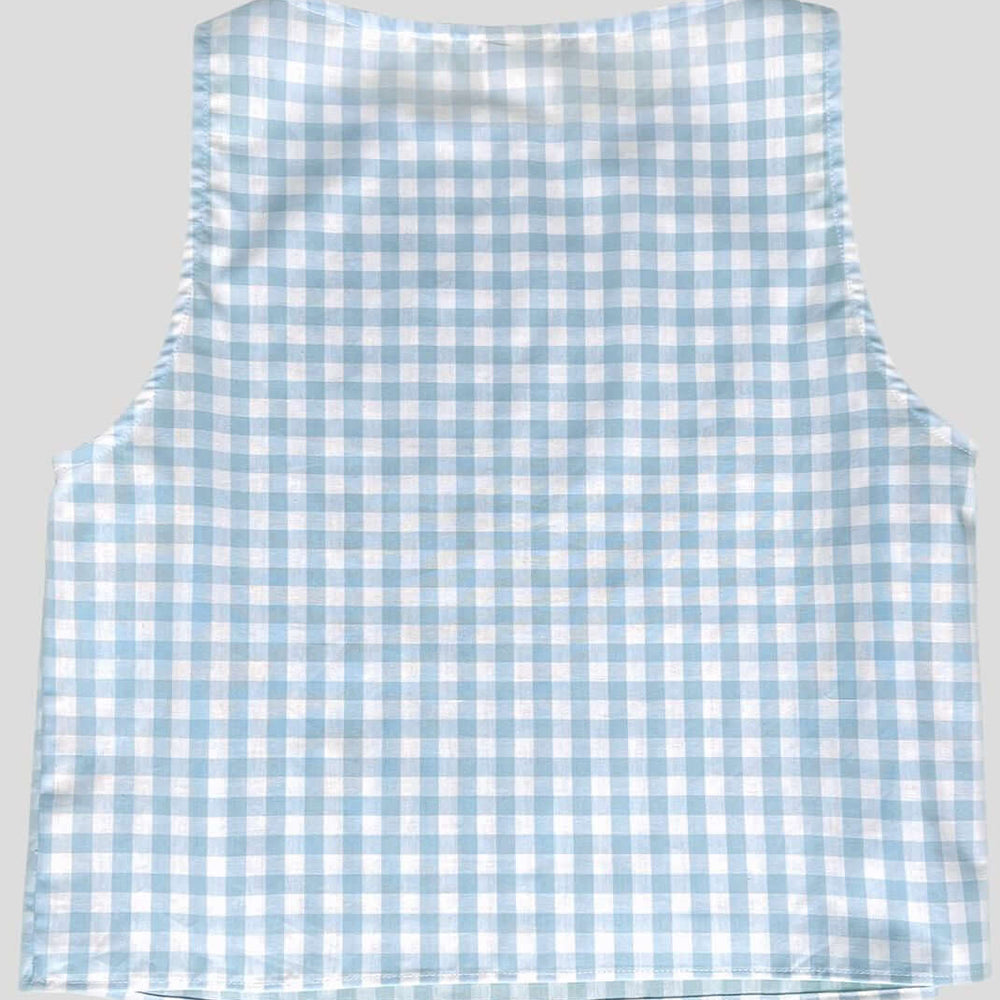 
                  
                    Gingham Cotton Tank Top
                  
                