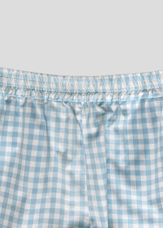 Gingham Cotton Trousers