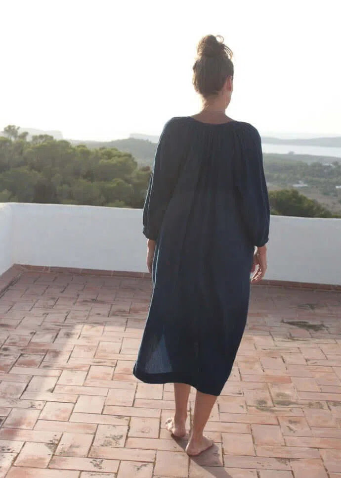 
                  
                    Grace Dress in natural indigo
                  
                