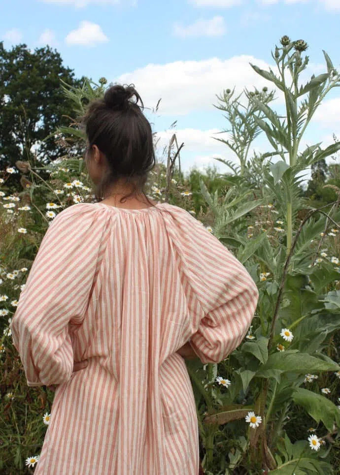 
                  
                    Grace Dress in pink stripe
                  
                