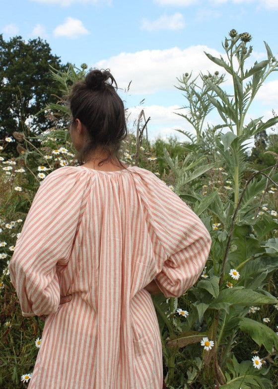 Grace Dress in pink stripe