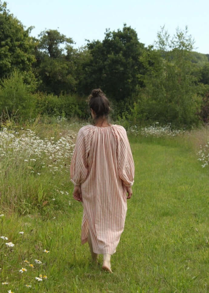 
                  
                    Grace Dress in pink stripe
                  
                