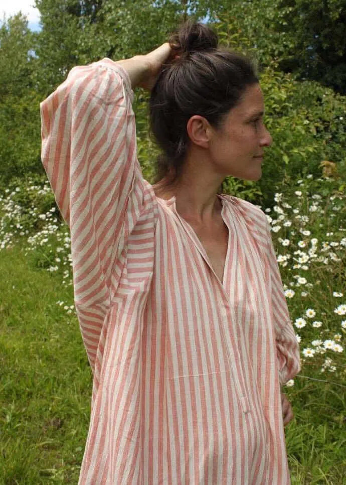 
                  
                    Grace Dress in pink stripe
                  
                