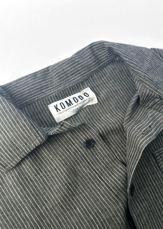 HANAKO Handwoven Cotton Shirt - Monochrome Stripe