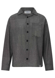  HANAKO Handwoven Cotton Shirt - Monochrome Stripe