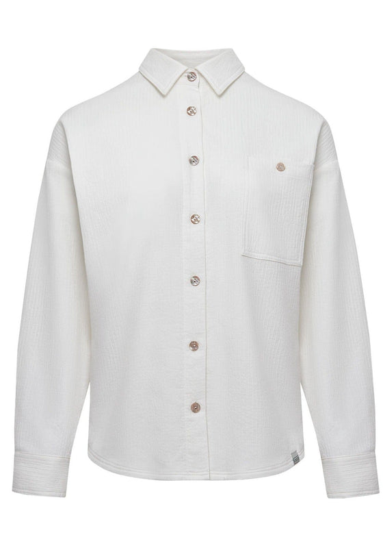 HANAKO - Organic Cotton Seersucker Shirt White