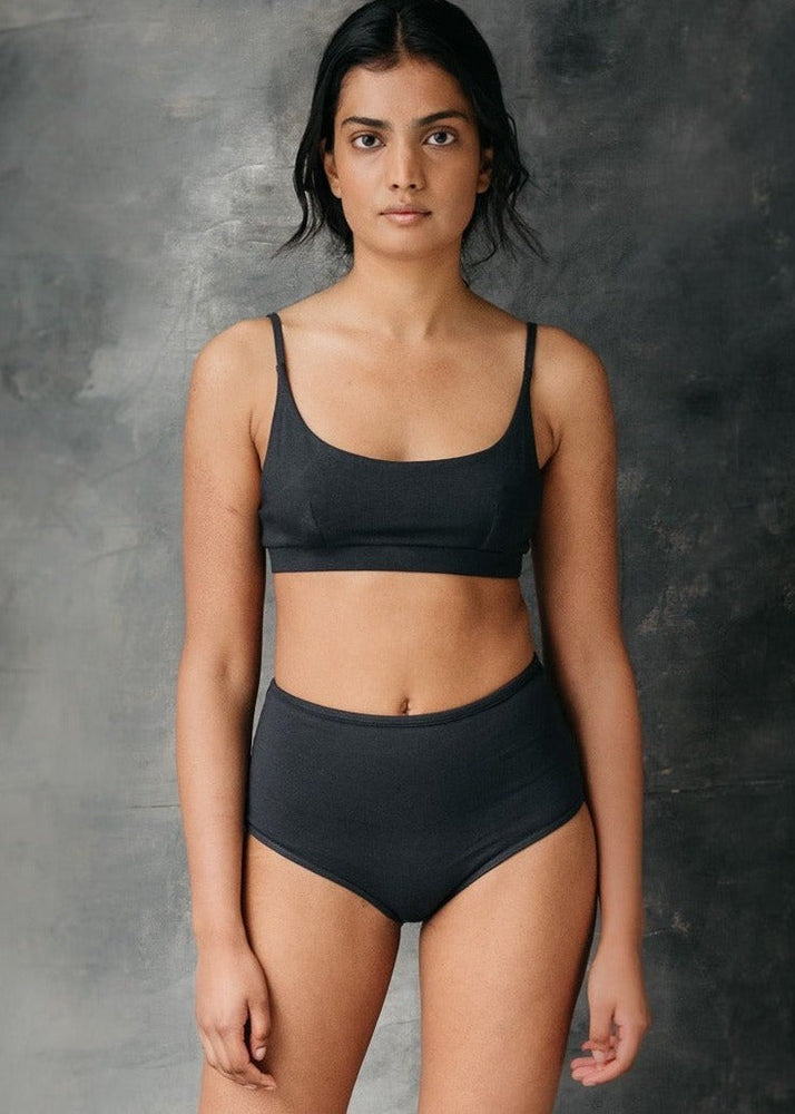 High Waist Knicker - Charcoal