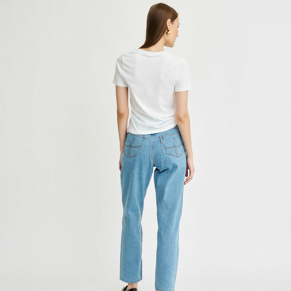 
                  
                    High Waisted Organic & Recycled Mom Fit Plain Jeans
                  
                