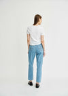 High Waisted Organic & Recycled Mom Fit Plain Jeans