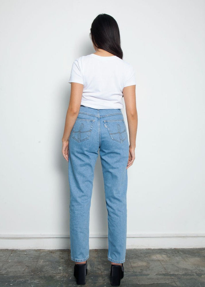 
                  
                    High Waisted Organic & Recycled Mom Fit Plain Jeans
                  
                