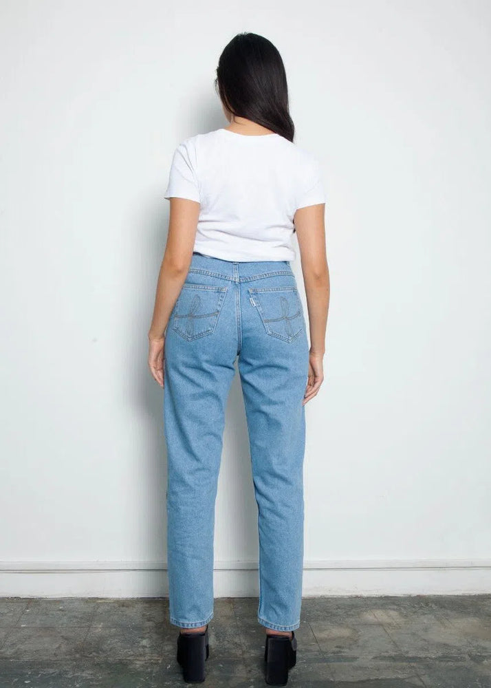 
                  
                    High Waisted Organic & Recycled Mom Fit Plain Jeans
                  
                