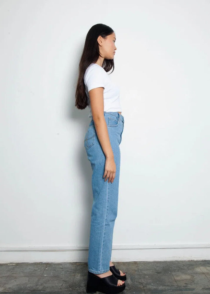 
                  
                    High Waisted Organic & Recycled Mom Fit Plain Jeans
                  
                