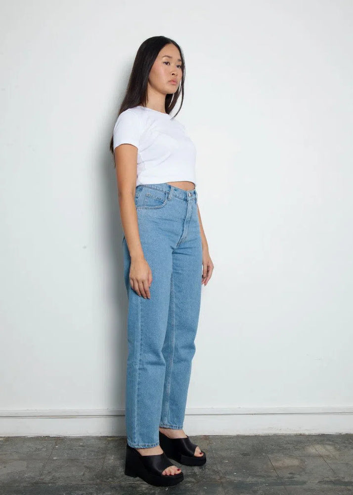 
                  
                    High Waisted Organic & Recycled Mom Fit Plain Jeans
                  
                