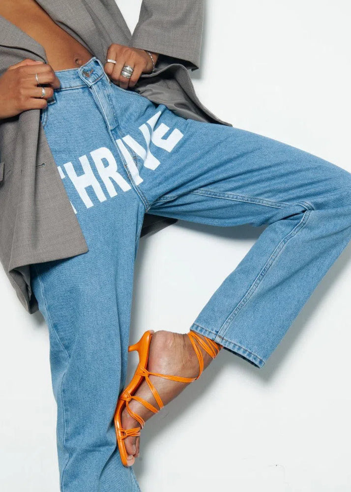 
                  
                    High Waisted Thrive Jeans
                  
                