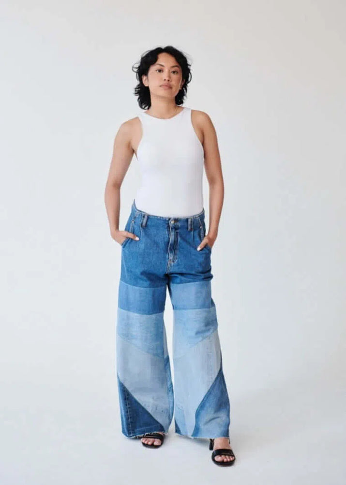 
                  
                    High Waisted Upcycled Oversized Wide Leg Jeans
                  
                