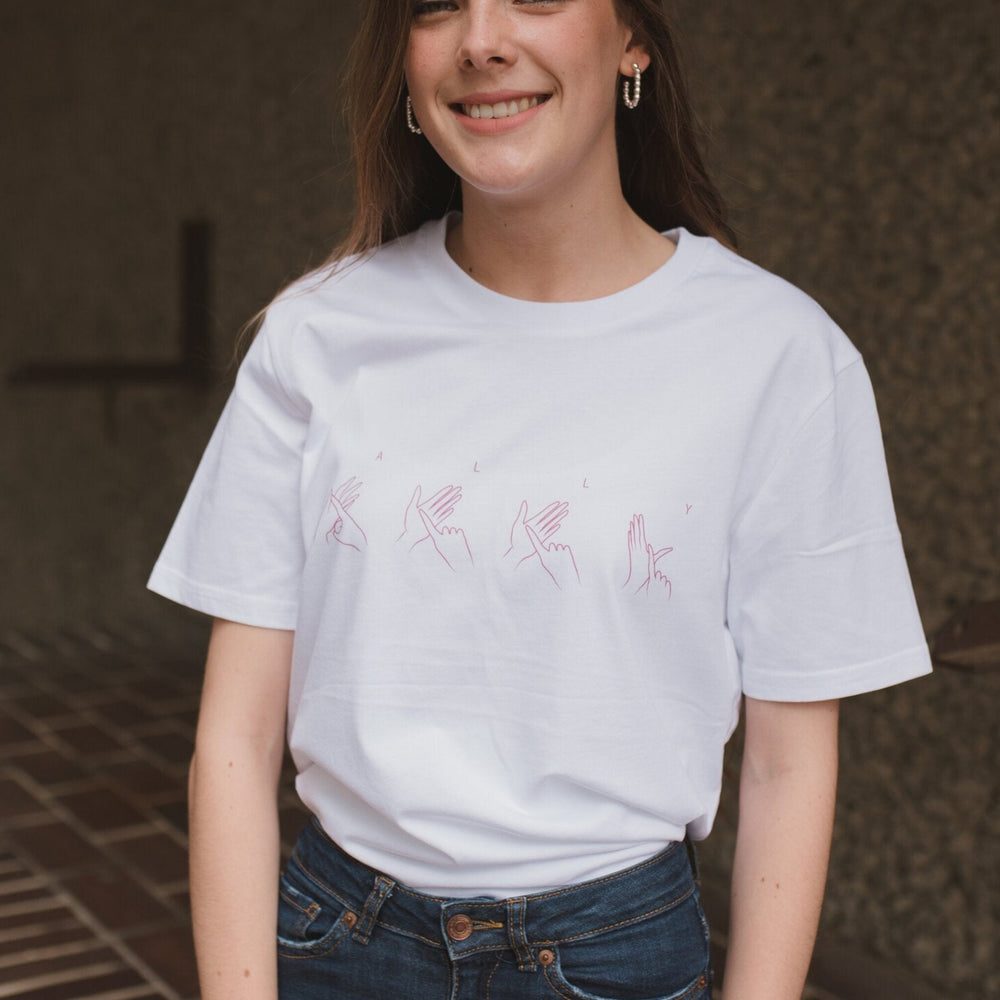 Custom sign language fingerspelling T-shirt - Unisex