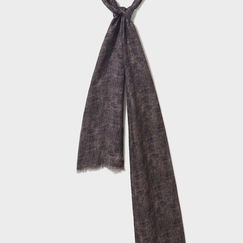 Italian Tencel Biodegradable Chocolate Semi-Plain Scarf