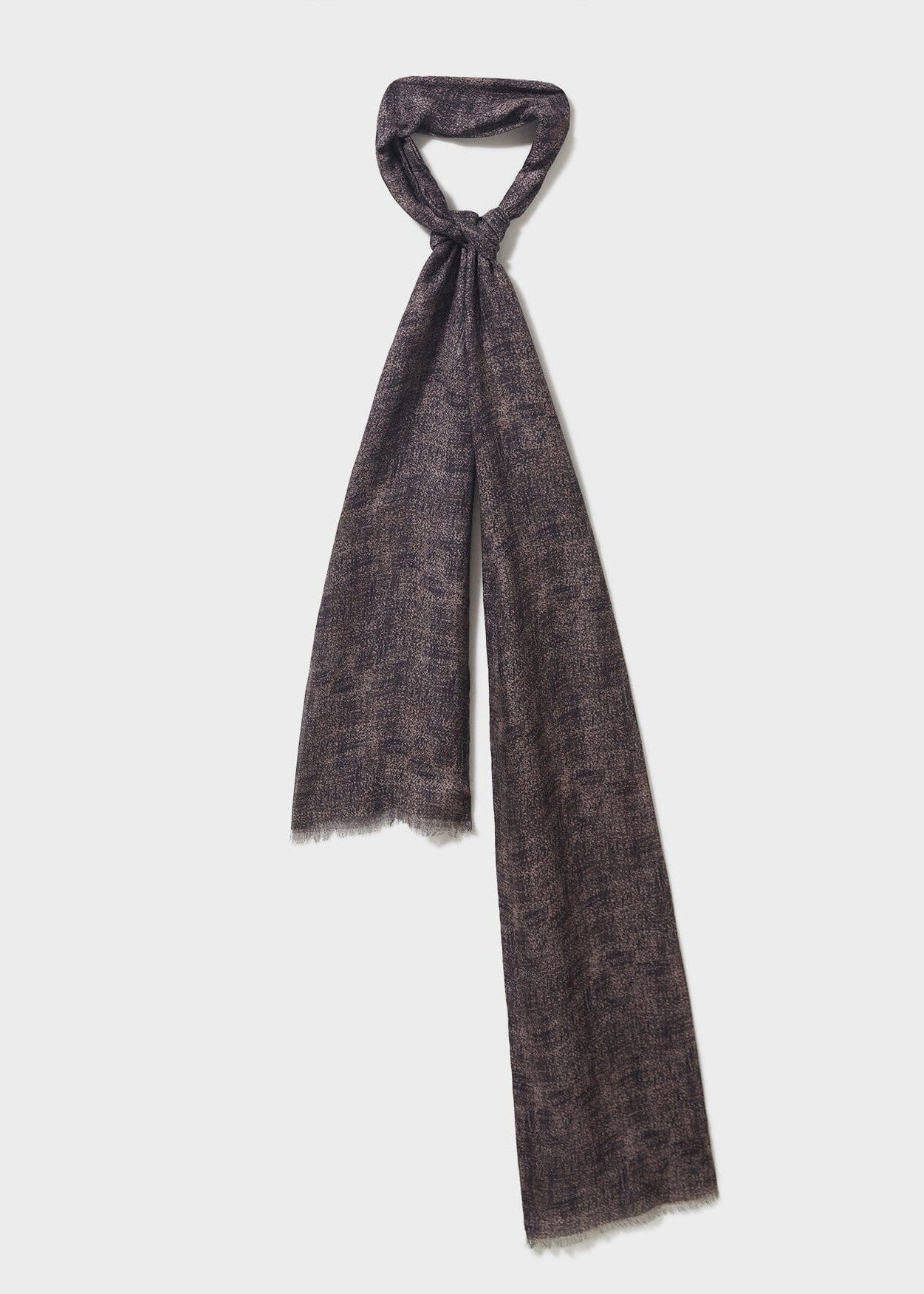 Italian Tencel Biodegradable Chocolate Semi-Plain Scarf