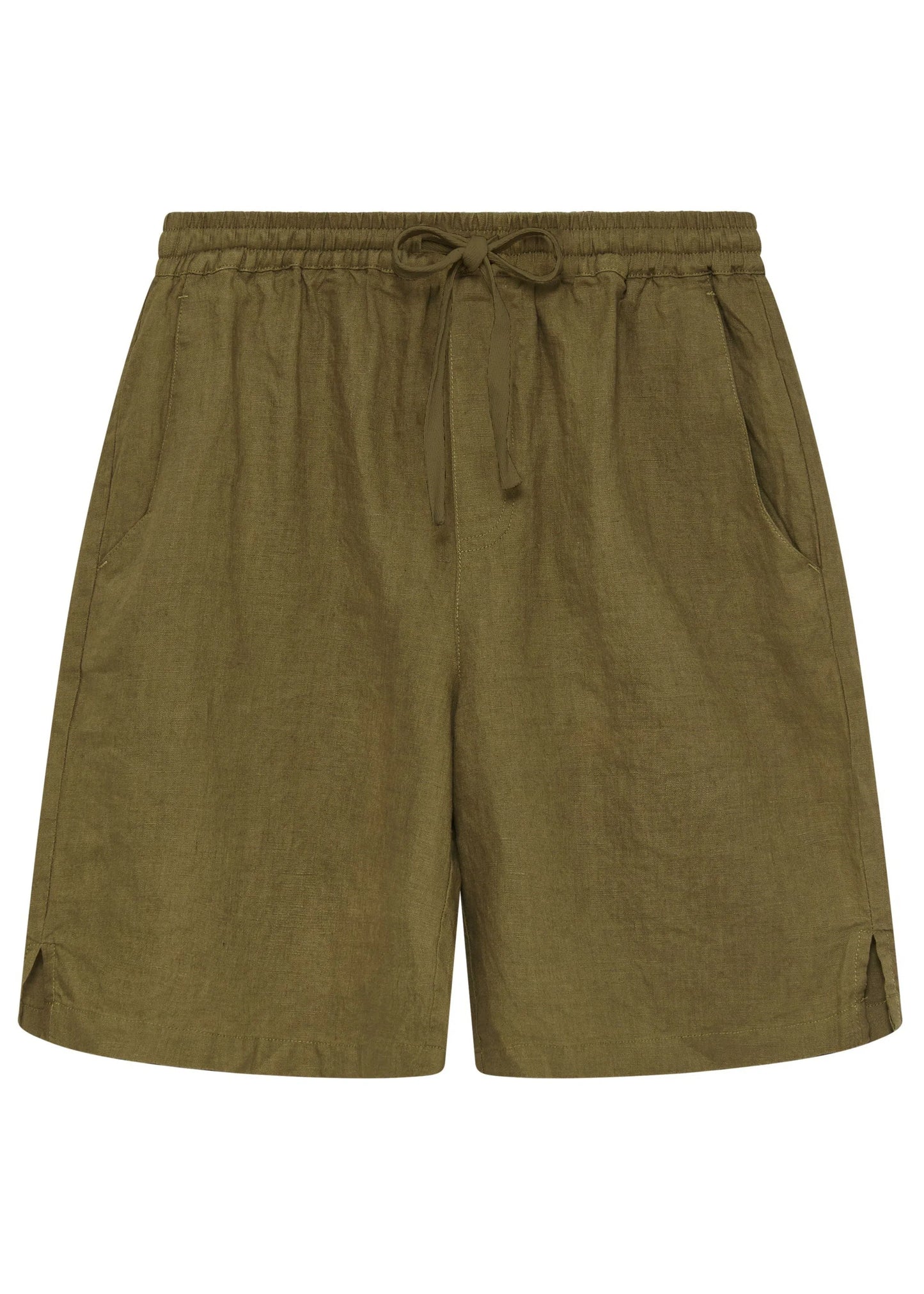 JERRY - Linen Shorts Khaki