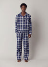 JIM JAM Mens GOTS Organic Cotton Pyjama Set - Dark Navy