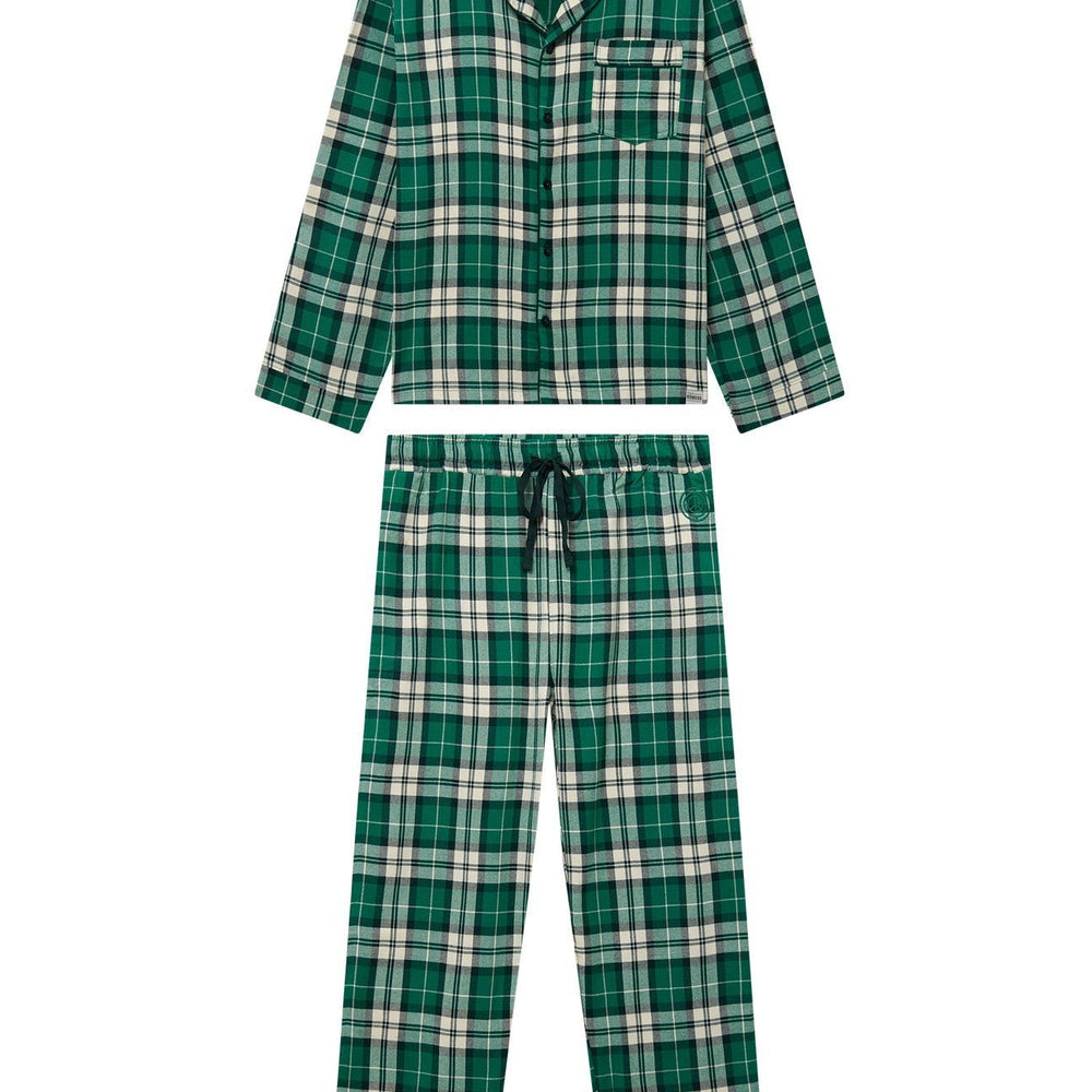 JIM JAM Mens GOTS Organic Cotton Pyjama Set - Green