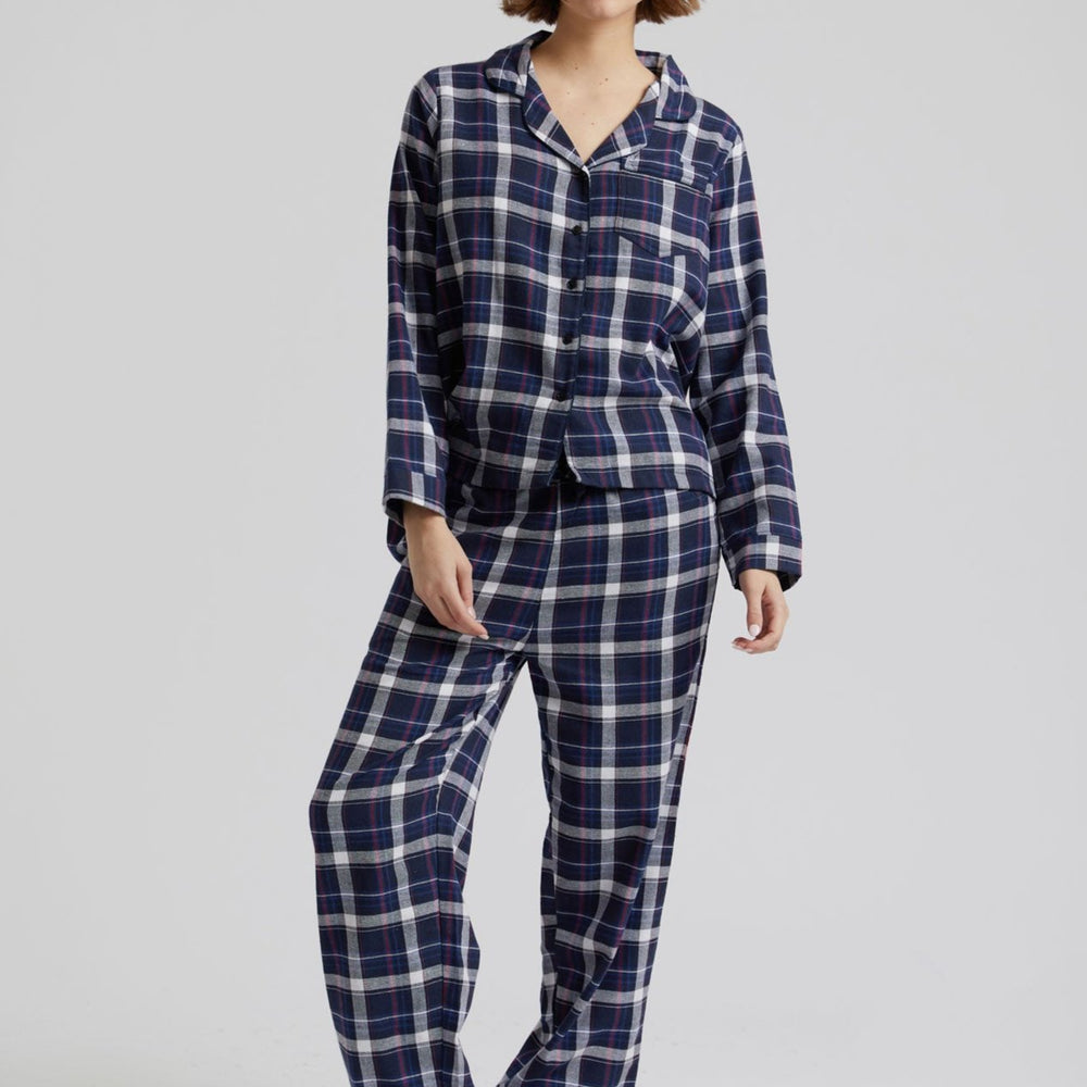 JIM JAM Womens Organic Cotton Pyjama Bottoms - Dark Navy