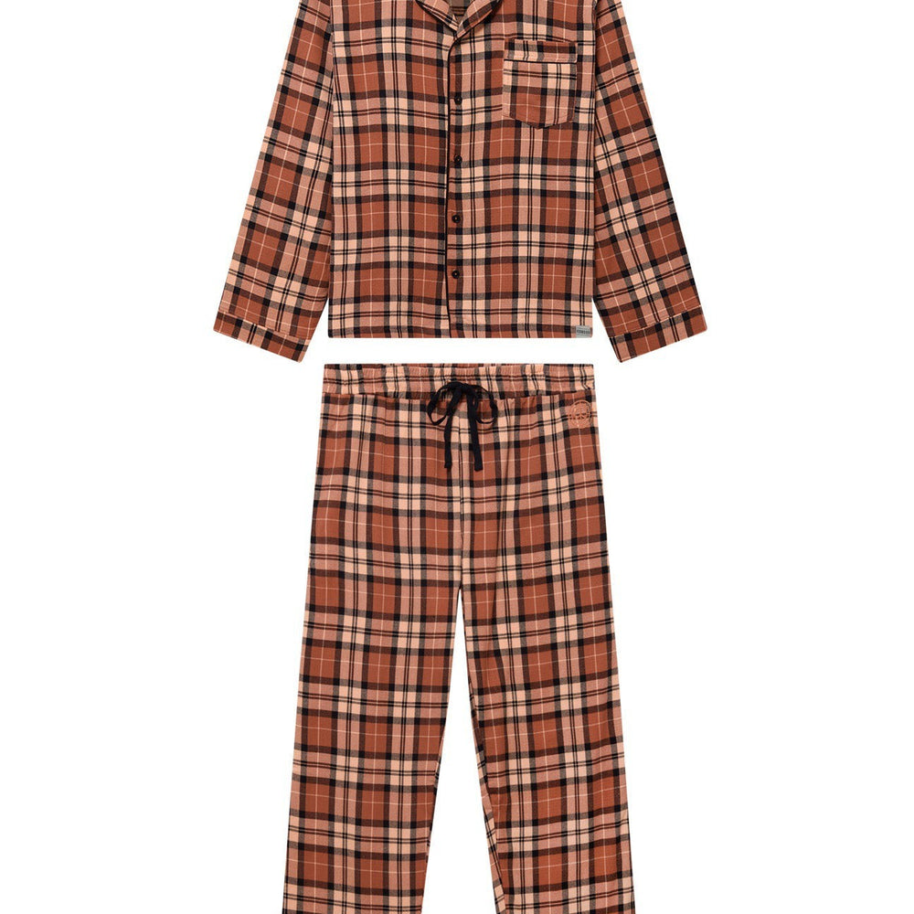 JIM JAM Womens Organic Cotton Pyjama Set - Clay