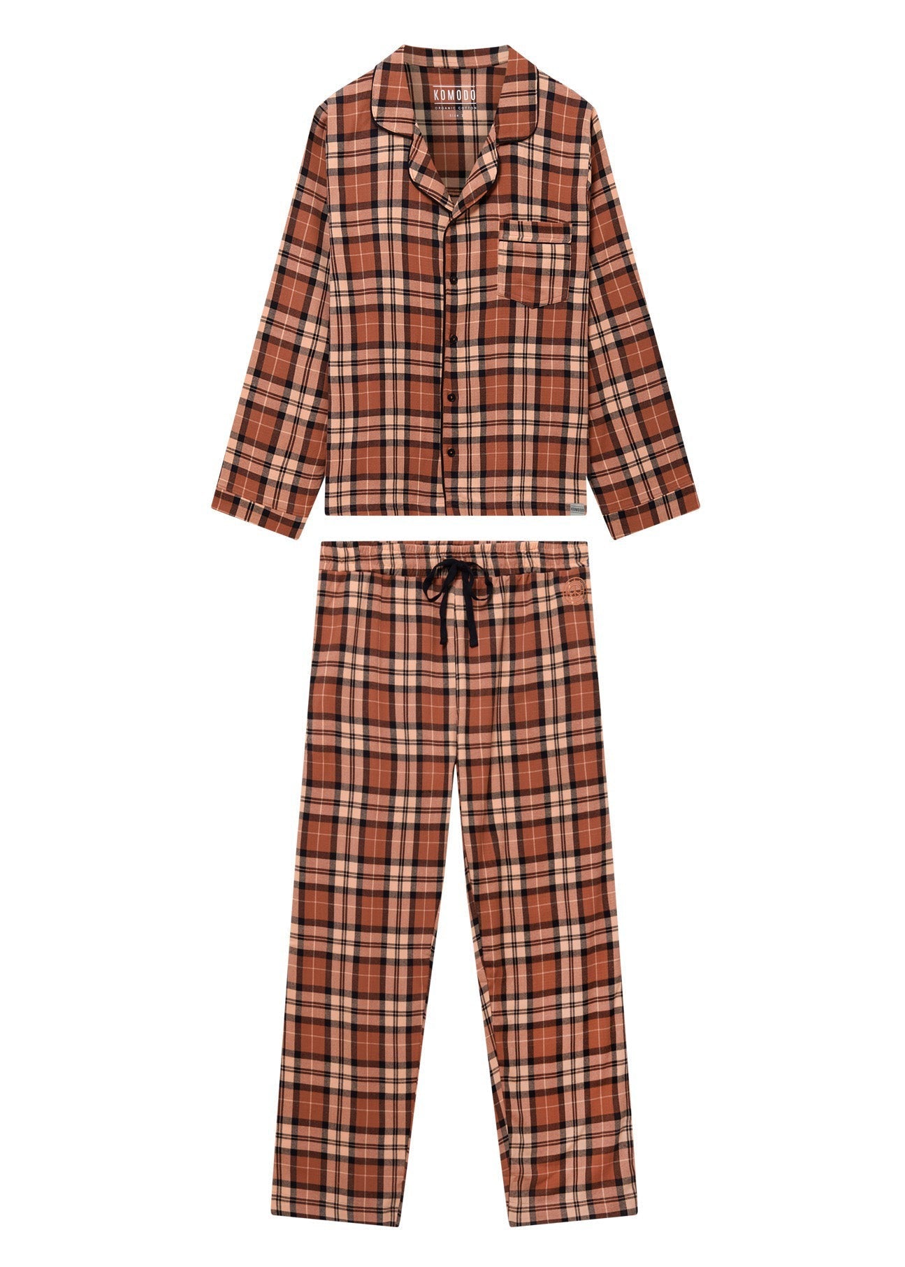 JIM JAM Womens Organic Cotton Pyjama Set - Clay