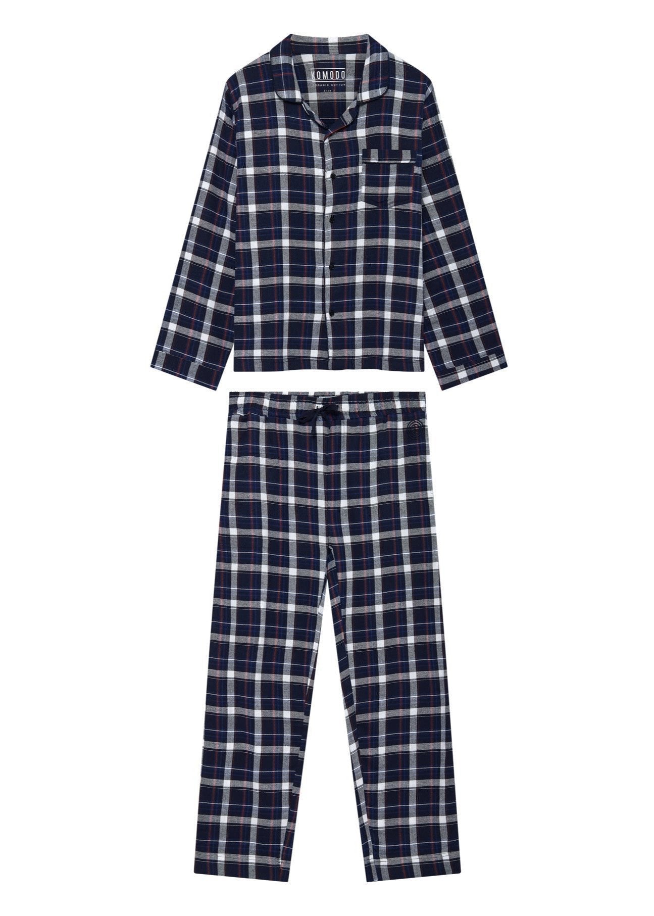 JIM JAM Womens Organic Cotton Pyjama Set - Dark Navy