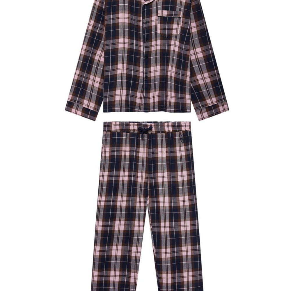 JIM JAM - Mens Organic Cotton Pyjama Set Dusty Mauve