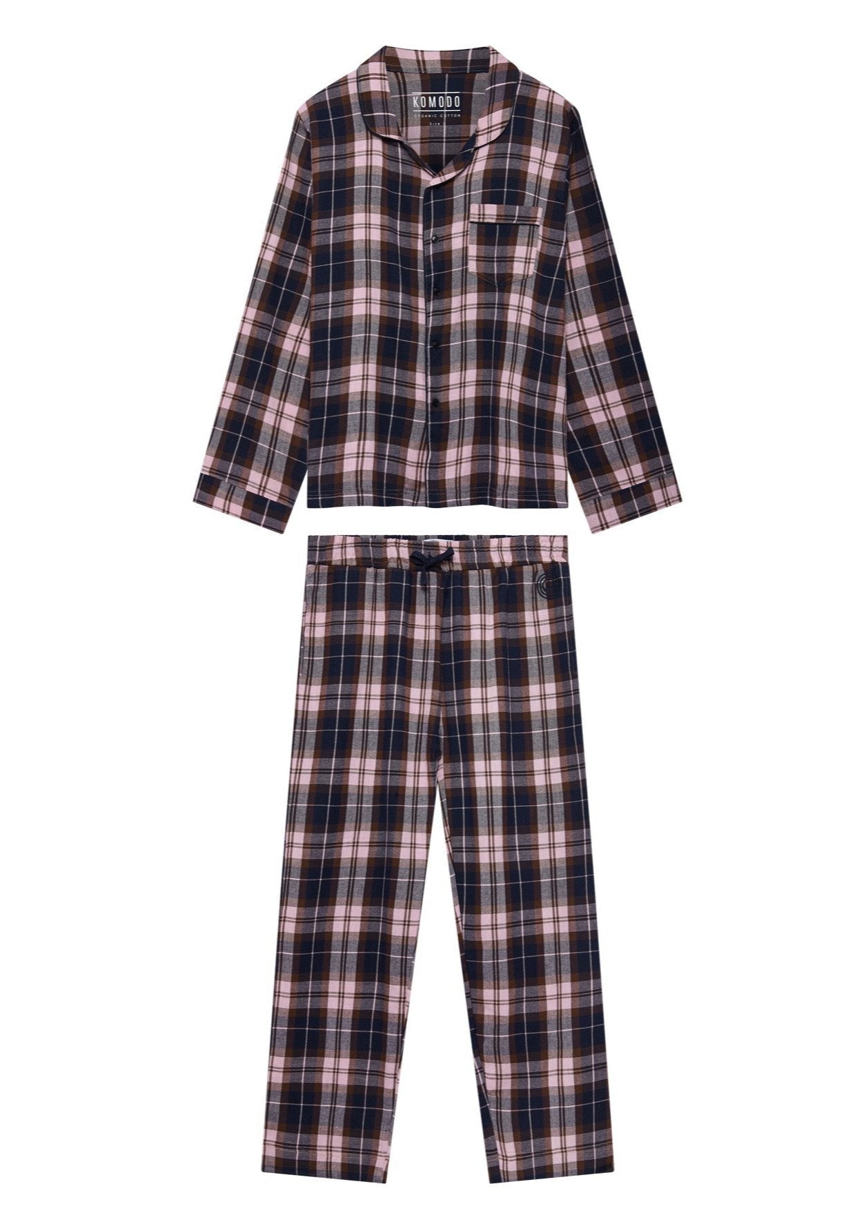 JIM JAM - Mens Organic Cotton Pyjama Set Dusty Mauve