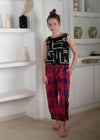 Jacquard Red Pink Blue Trousers