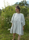 Jennifer Smock Dress in light blue check