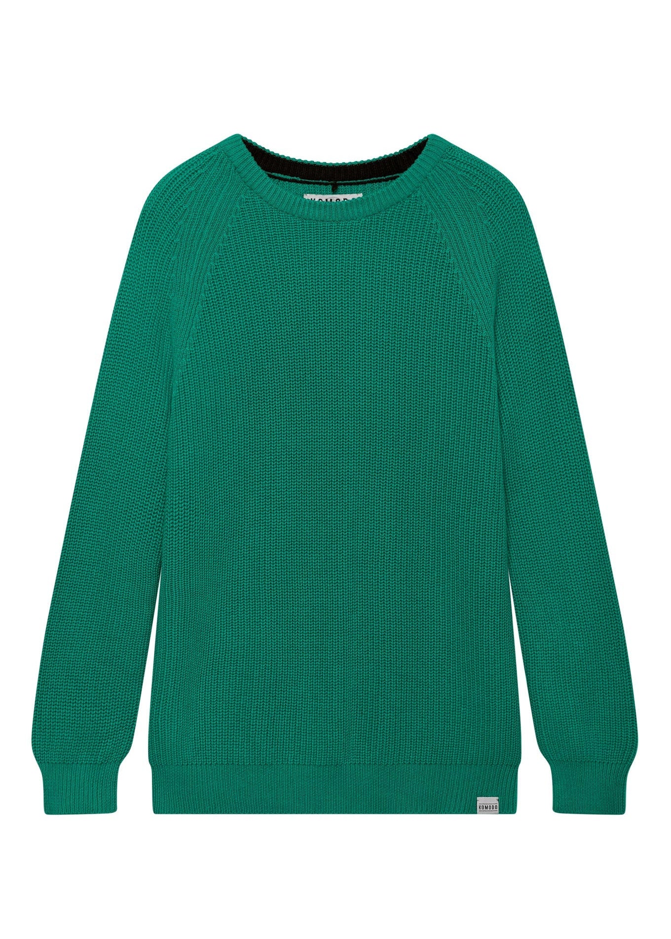 Green sweater on a white background