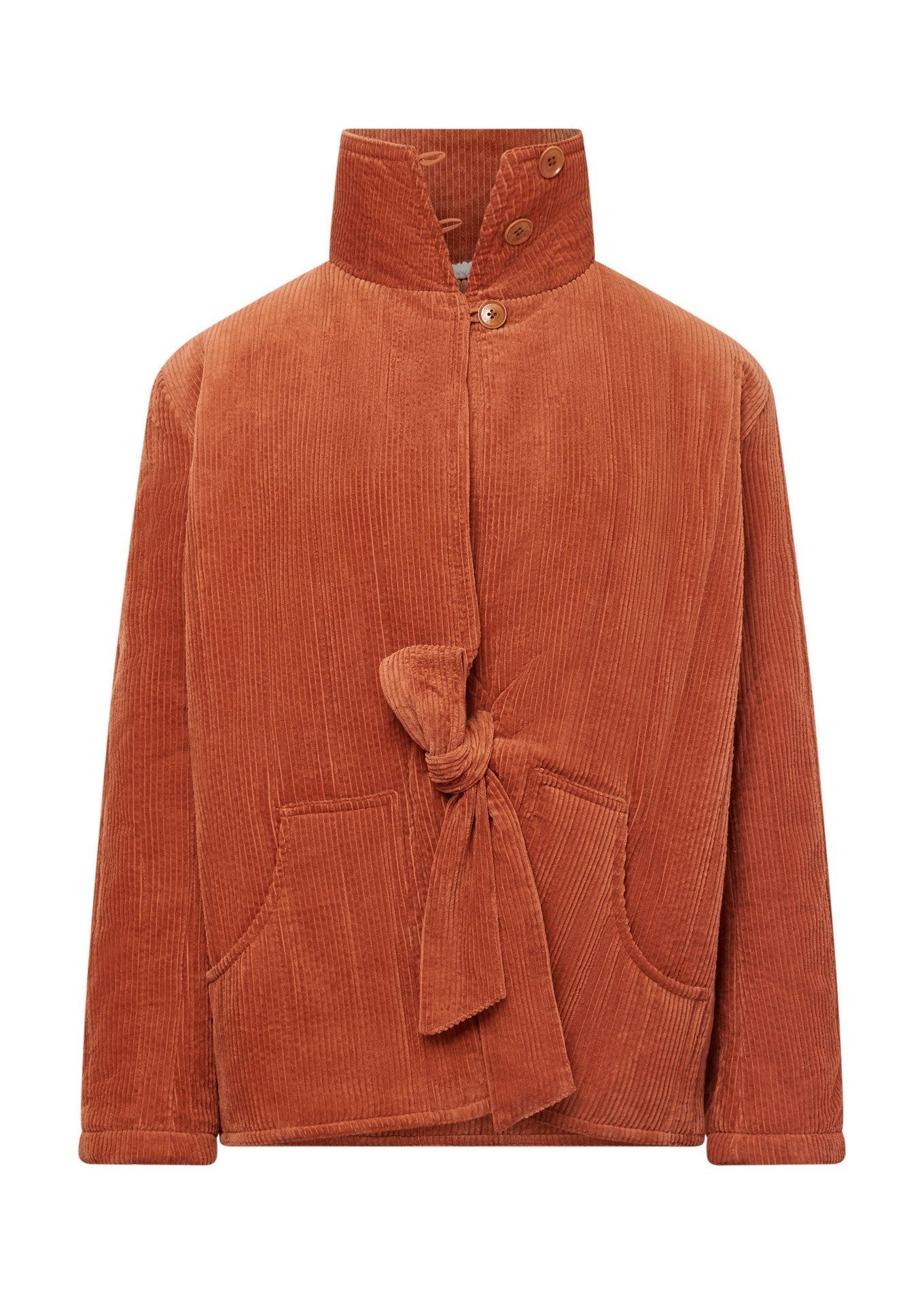 KENEILA Organic Cotton Corduroy Coat - Ginger