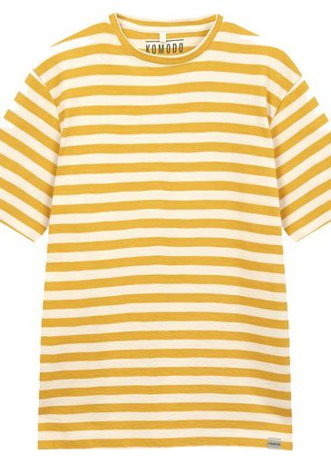 KIN Sweat Tee Mens GOTS Organic Cotton - Amber Stripe