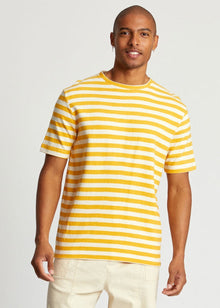  KIN Sweat Tee Mens GOTS Organic Cotton - Amber Stripe