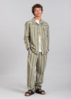 LANDON - Organic Cotton Jacket Green Stripe