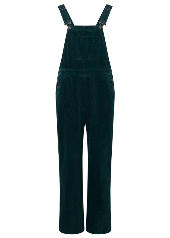 LENI Organic Cotton Corduroy Dungaree - Marine Green