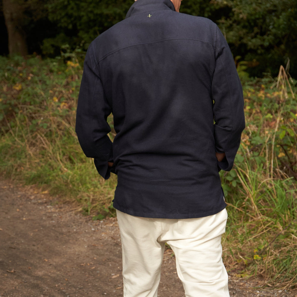 
                  
                    Recycled Italian Flannel Deep Navy St James Overshirt
                  
                