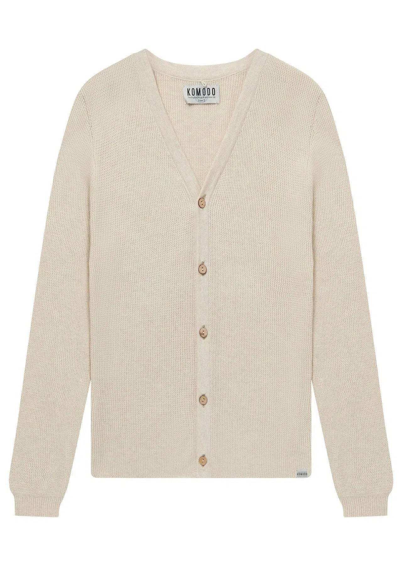 LUCAS - Organic Cotton Cardigan Ivory Melange