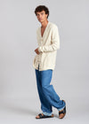 LUCAS - Organic Cotton Cardigan Ivory Melange