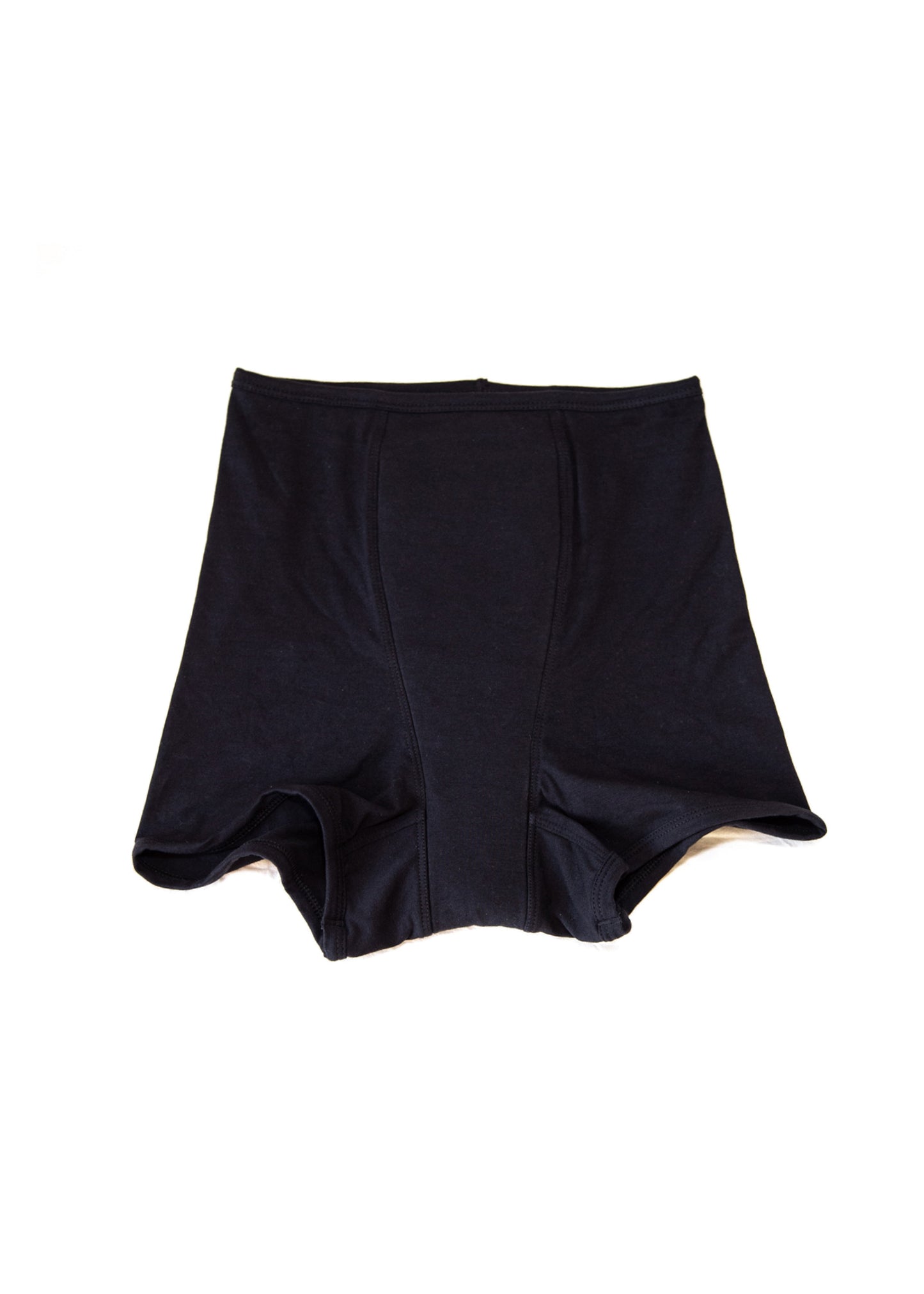 Black underwear on a white background