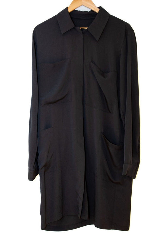 Lyocell - Long Line Shirt dress