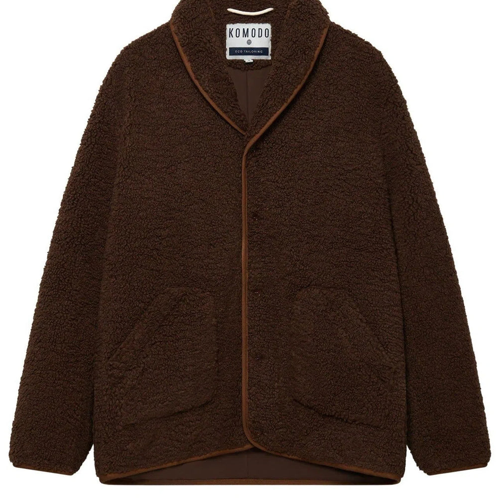 MATEO - Recycled PET Fleece Jacket Walnut