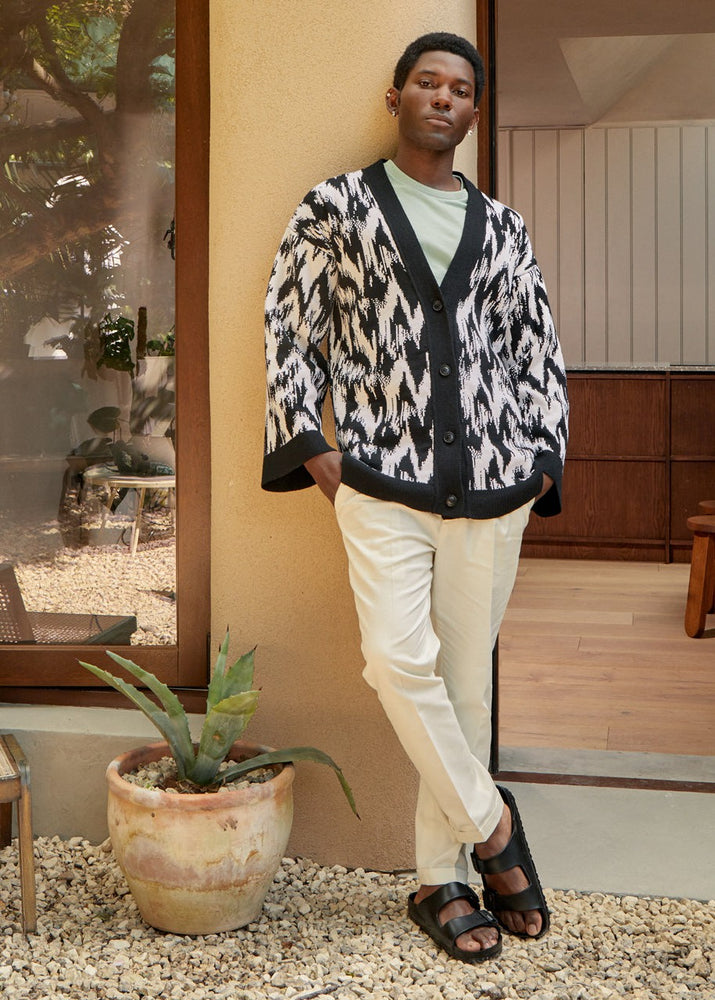 
                  
                    Men's Ikat Organic Cotton Knitted Cardigan
                  
                