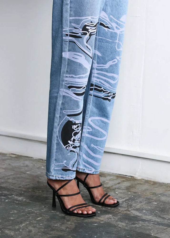 
                  
                    Moss Movement Jeans in Blue Denim
                  
                